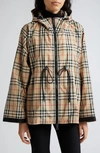 BURBERRY BACTON VINTAGE CHECK HOODED JACKET