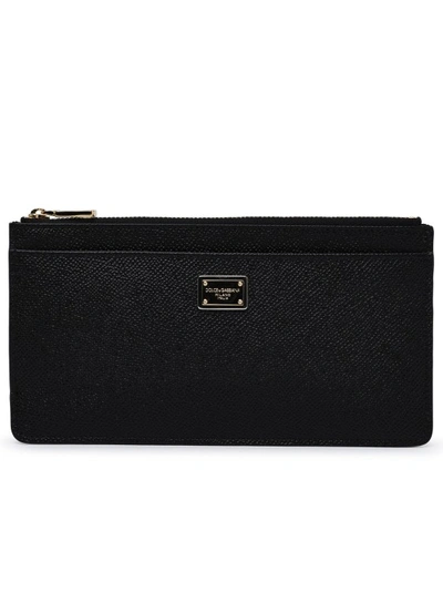 Dolce & Gabbana Black Leather Card Holder