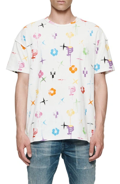 Purple Brand Textured Inside Out Tee In Beige