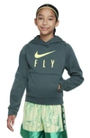 Nike Big Kids' (girls') Therma-fit Basketball Hoodie In Green
