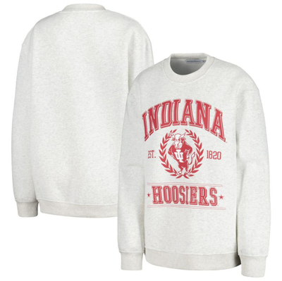 Established & Co. Women's  Ash Indiana Hoosiers Logo Pullover Sweatshirt
