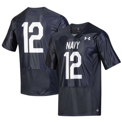 Under Armour #12 Navy Navy Midshipmen Silent Service Replica Football Jersey
