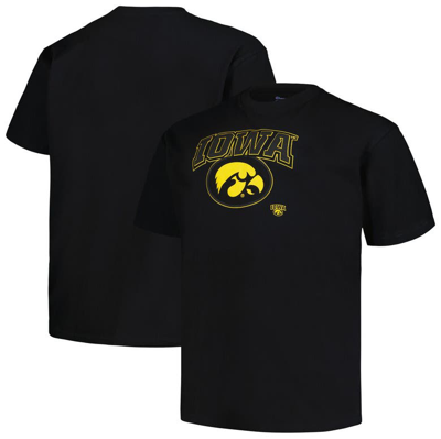 Profile Men's  Black Iowa Hawkeyes Big And Tall Pop T-shirt
