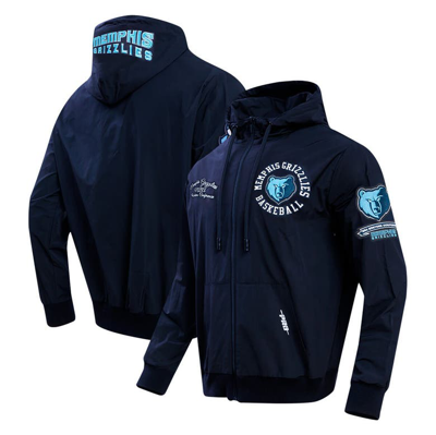 Pro Standard Navy Memphis Grizzlies Hybrid Full-zip Hoodie