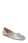 Sarto By Franco Sarto Tracy Half D'orsay Flat In Silver