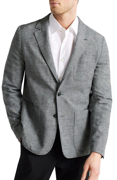 Ted Baker Rublow Yarn Dye Blazer In Grey