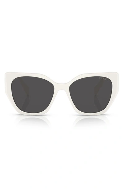 Prada 53mm Cat Eye Sunglasses In Bone