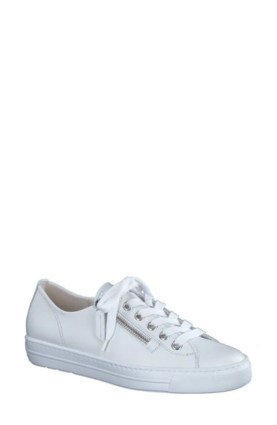 Paul Green Tamara Cupsole Sneaker In White Leather