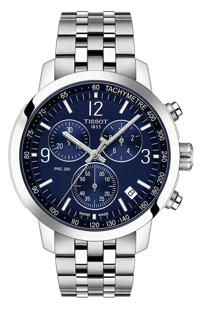 TISSOT PRC 200 CHRONOGRAPH BRACELET WATCH, 43MM