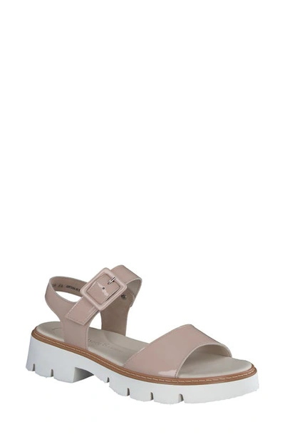 Paul Green Tasha Lug Sole Sandal In Frappe Soft Patent