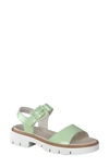 Paul Green Tasha Lug Sole Sandal In Jade Soft Patent
