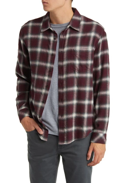Rails Lennox Plaid Flannel Button-up Shirt In Oxblood Fern