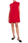 English Factory Mock Neck Sleeveless Shift Dress In Red