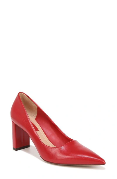 Franco Sarto Giovanna Pointed Toe Pump In Cherry Red Leather