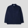 MC OVERALLS NAVY RELAXED COTTON CANVAS SNAP BUTTONED SHIRT