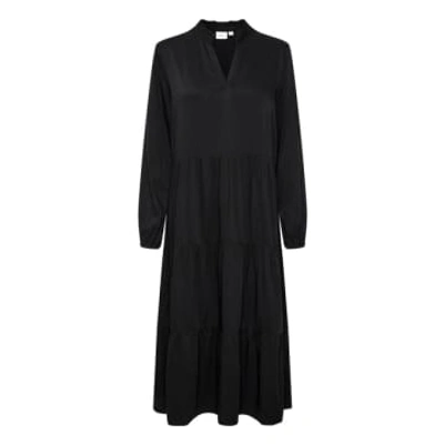 Saint Tropez Edina Maxi Ls Dress In Black
