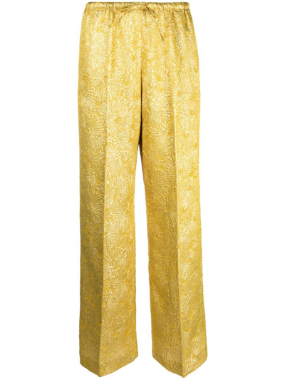 Dries Van Noten Puvis Drawstring Trousers In Gold