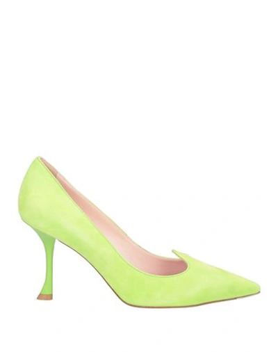 Roger Vivier Woman Pumps Light Green Size 9 Soft Leather