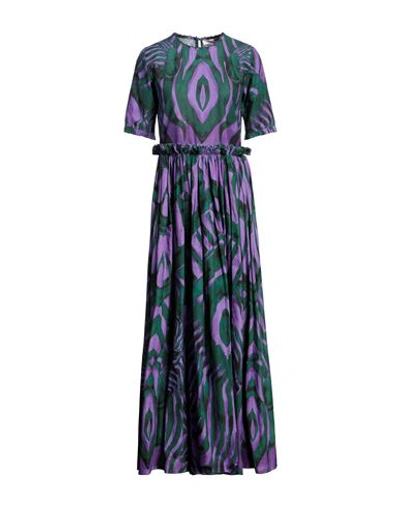 Connor & Blake Woman Maxi Dress Purple Size S Cotton In Purple