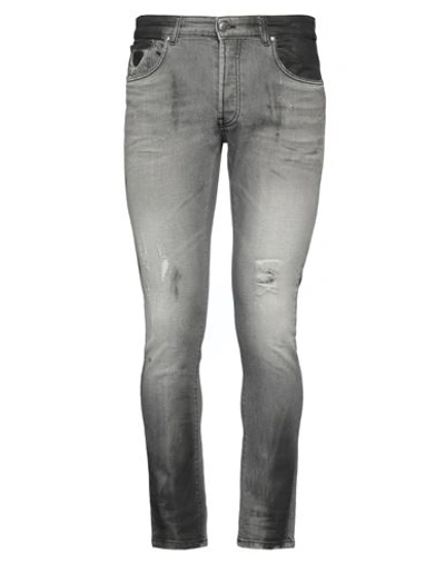 John Richmond Man Jeans Grey Size 34 Cotton, Elastane