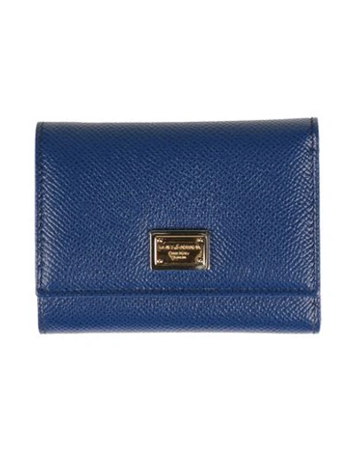 Dolce & Gabbana Woman Wallet Bright Blue Size - Calfskin