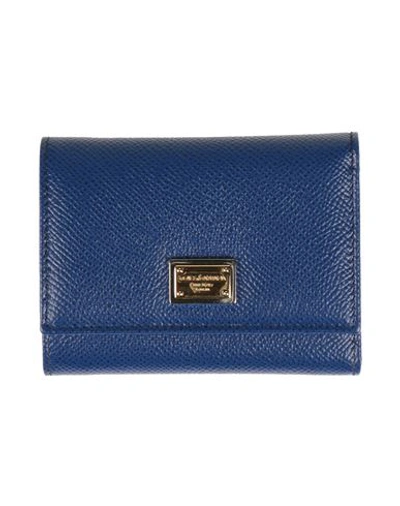Dolce & Gabbana Woman Wallet Bright Blue Size - Calfskin In Blue