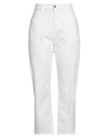 Jucca Woman Jeans White Size 31 Cotton, Elastane