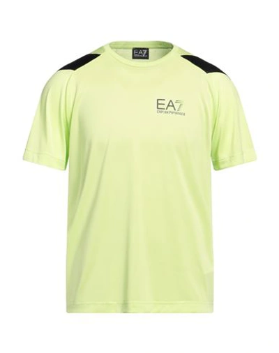 Ea7 Man T-shirt Yellow Size Xxl Polyester