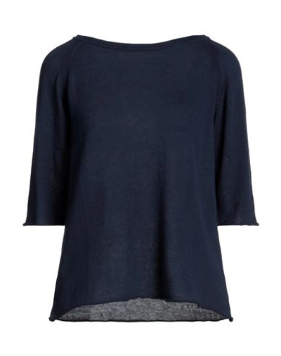 Shirtaporter Woman Sweater Navy Blue Size 8 Cotton