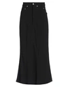 Rick Owens Woman Midi Skirt Black Size 4 Viscose, Acetate