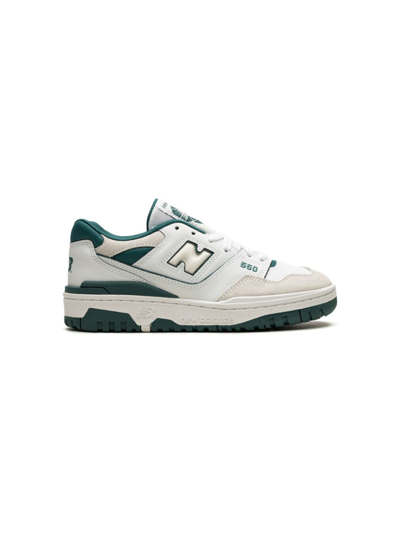 New Balance Kids' 550 Sneakers In White,green