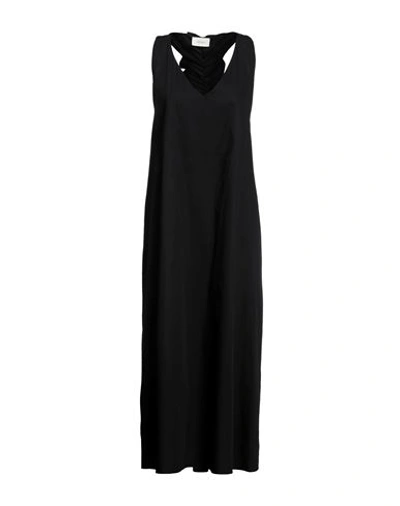 Vicolo Woman Maxi Dress Black Size S Cotton In Black