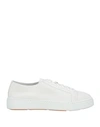 Santoni Woman Sneakers White Size 11 Soft Leather
