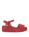 CAMPER CAMPER WOMAN SANDALS BRICK RED SIZE 6 COW LEATHER