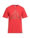 Nike Man T-shirt Red Size Xs Polyester, Cotton
