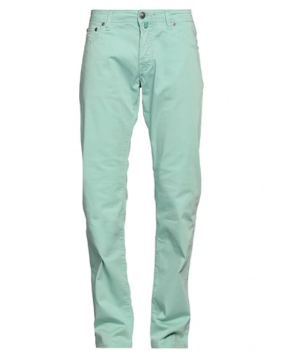 Jacob Cohёn Man Pants Light Green Size 35 Cotton, Elastane