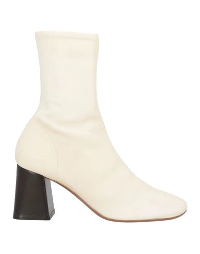 Neous Woman Ankle Boots Ivory Size 11 Soft Leather In White