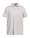 K-way Man Polo Shirt Light Grey Size S Cotton, Elastane