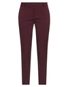 Dolce & Gabbana Woman Pants Burgundy Size 8 Polyester, Virgin Wool, Elastane In Red