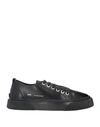 Ami Alexandre Mattiussi Man Sneakers Black Size 11 Soft Leather