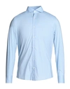 Liu •jo Man Man Shirt Light Blue Size 15 ½ Cotton, Elastane