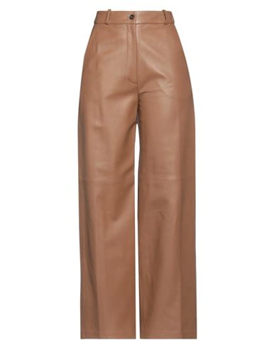 Loulou Studio Woman Pants Camel Size Xs Lambskin In Beige