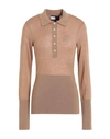 TOMMY HILFIGER HILFIGER COLLECTION WOMAN SWEATER CAMEL SIZE M WOOL, POLYESTER, ELASTANE