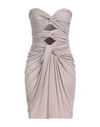 Saint Laurent Woman Mini Dress Dove Grey Size 6 Viscose