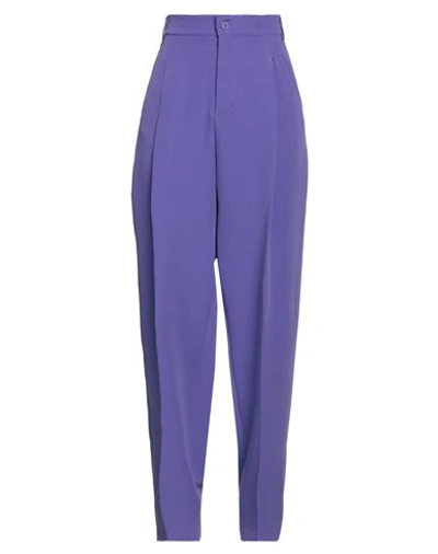 Hinnominate Woman Pants Mauve Size S Polyester, Elastane In Purple