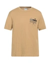 Diadora Man T-shirt Camel Size L Cotton In Beige