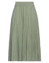 European Culture Woman Maxi Skirt Sage Green Size Xl Cotton, Lycra