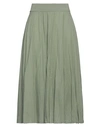European Culture Woman Maxi Skirt Sage Green Size Xxs Cotton, Lycra