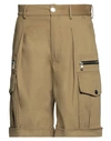 Balmain Man Shorts & Bermuda Shorts Military Green Size 36 Cotton, Silk, Wool, Elastane