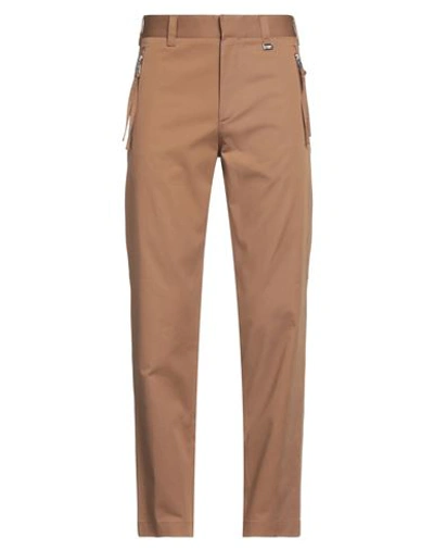 Fendi Man Pants Brown Size 34 Cotton, Elastane